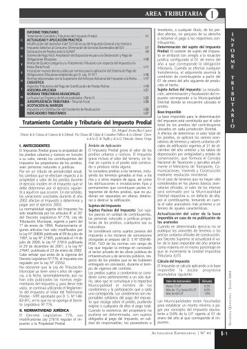 AREA TRIBUTARIA I - Revista Actualidad Empresarial