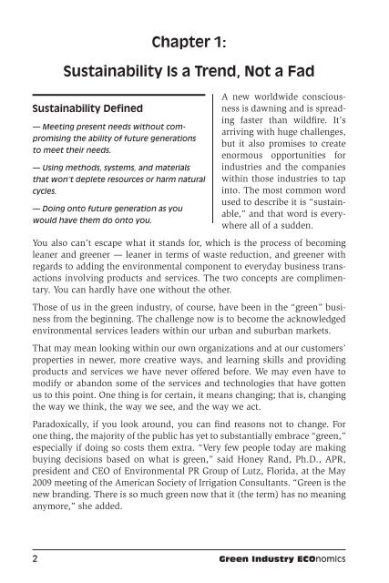 Green Industry ECOnomics - LandcareNetwork.org