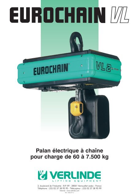 Palan électrique à chaîne - 125kg à 6300 kg, ST