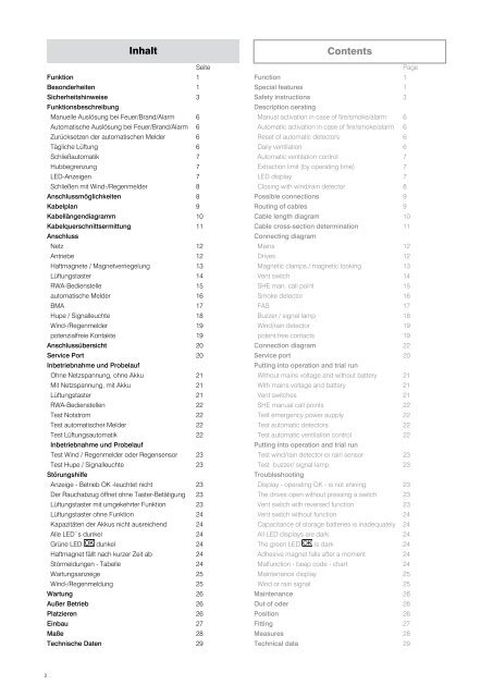 Technical information and operating instruction ... - Essmann