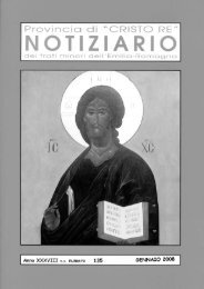 Notiziario - Provincia di Cristo Re dei Frati Minori dell'Emilia Romagna