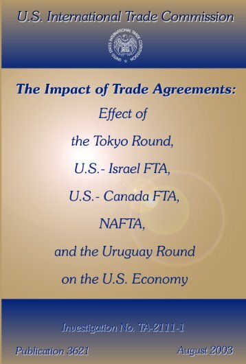 The Impact of Trade Agreements: Effect of the Tokyo Round ... - USITC