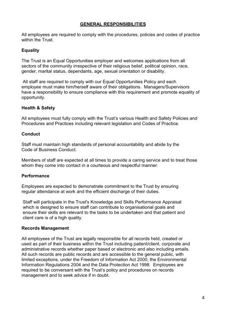 job description and personnel specification - HSCRecruit