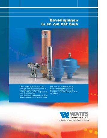 Beveiligingen in en om het huis - Watts Industries