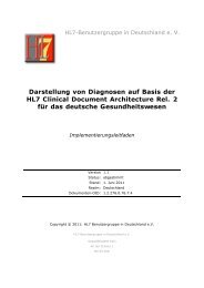 Darstellung von Diagnosen auf Basis der HL7 Clinical Document ...