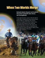 When two worlds merge - Kentucky Equine Research