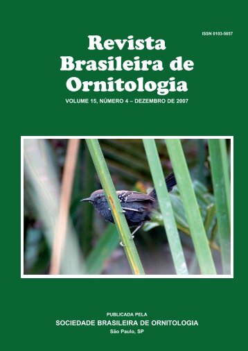 Revista Brasileira de Ornitologia - Sociedade Brasileira de Ornitologia