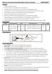 Manual of Sensorless Brushless Motor Speed Controller ... - HiModel