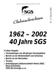 In dieser Ausgabe: â¢ Veranstaltungen zum 40 ... - SGS Ostfildern eV