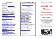 Please pray for Uganda Fire - Diocese of Bristol