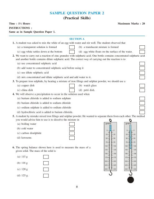 SAMPLE QUESTION PAPER 2 - cbsepracticalskills.com