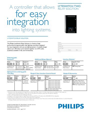 A controller that allows into lighting systems. - Philips Lighting Controls