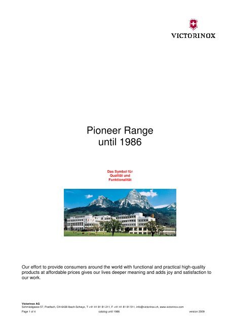 Pioneer Range 1986 - Victorinox