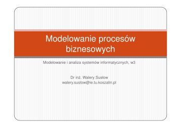 Modelowanie procesÃ³w biznesowych - Koszalin