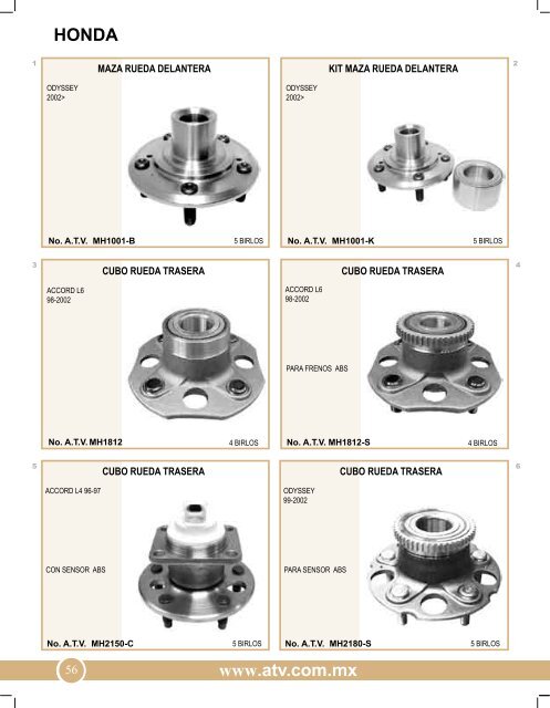 alta tecnologÃ­a vehicular - ATV  MEXICO Mazas y Suspension