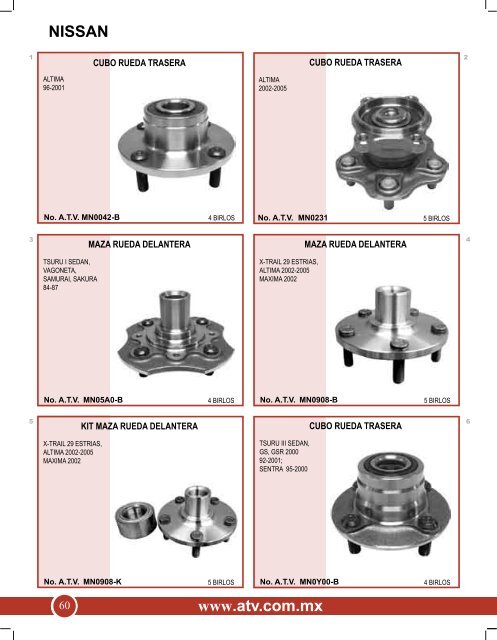 alta tecnologÃ­a vehicular - ATV  MEXICO Mazas y Suspension