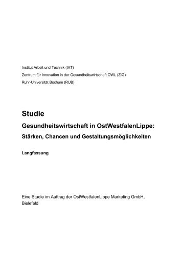 Studie Gesundheitswirtschaft in OstWestfalenLippe