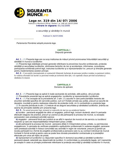 Legea 319/2006