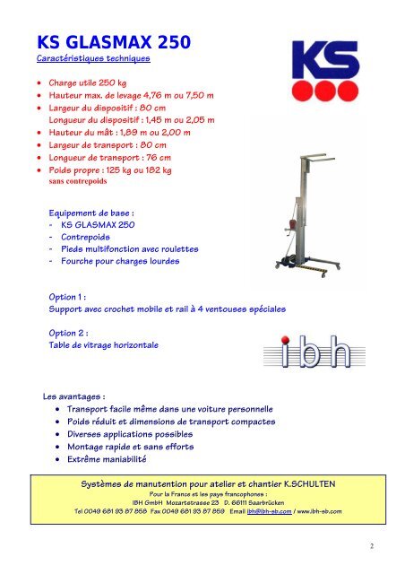 ks glasmax 250 - Ibh-sb.com