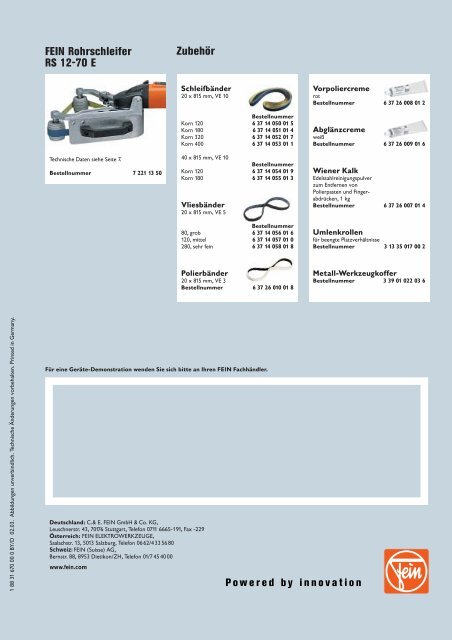 Schleifen und polieren. Für Edelstahl-Profis.