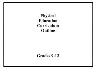 Physical Education Curriculum Outline Grades 9-12