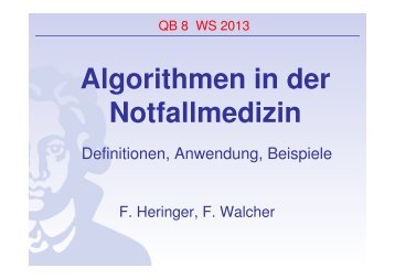 2. Algorithmen in der Notfallmedizin - FINeST