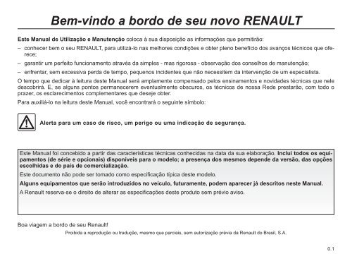 MANUAL DE PROPRIETÃRIO - Renault do Brasil