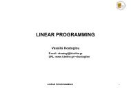 LINEAR PROGRAMMING