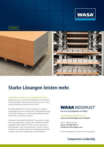 Starke LÃ¶sungen leisten mehr. - WASA Technologies