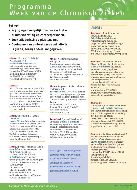 Magazine Chronisch Ziek - Week van de chronisch zieken
