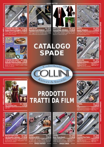 CATALOGO SPADE PRODOTTI TRATTI DA FILM