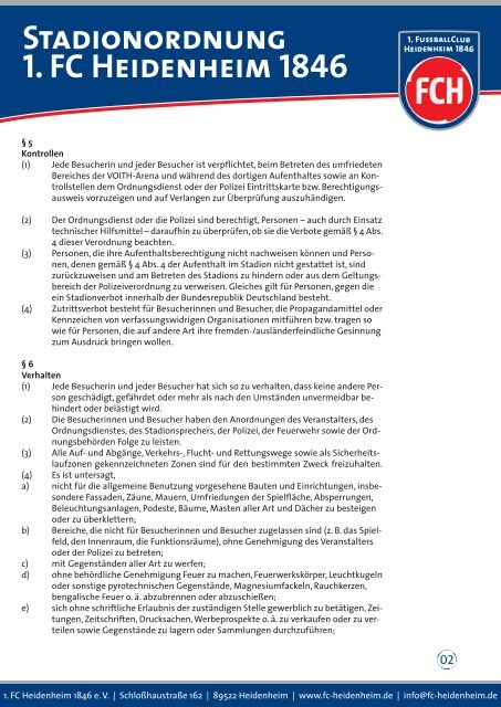 Stadionordnung (PDF) - 1. FC Heidenheim