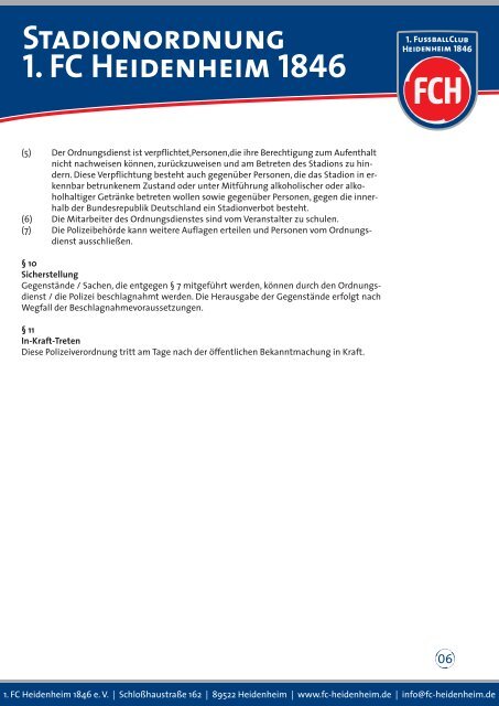 Stadionordnung (PDF) - 1. FC Heidenheim