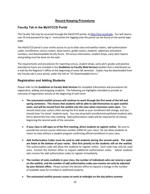 Part-Time Faculty Handbook - Ventura College