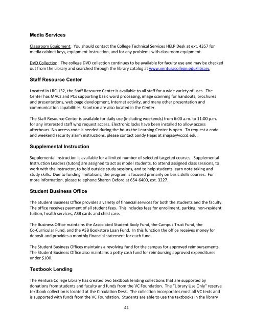 Part-Time Faculty Handbook - Ventura College