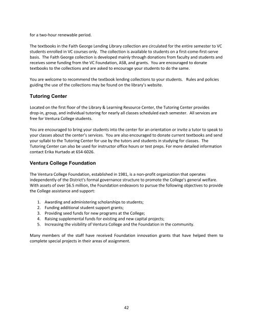 Part-Time Faculty Handbook - Ventura College