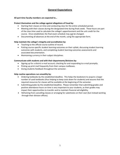 Part-Time Faculty Handbook - Ventura College