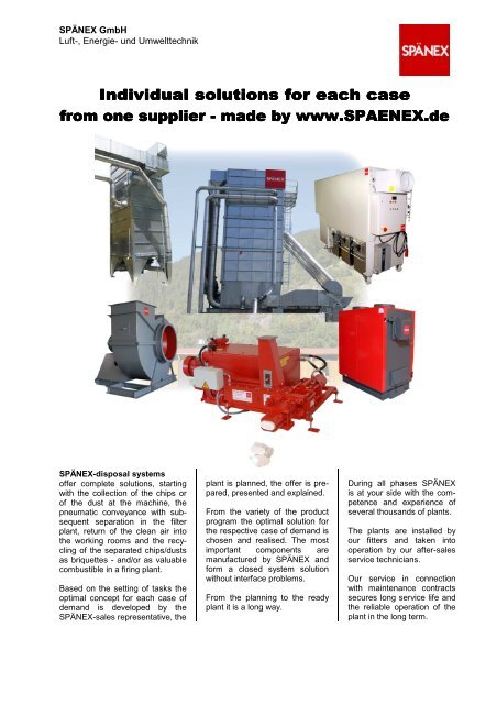 SPÃ„NEX offers complete system solutions from A to Z