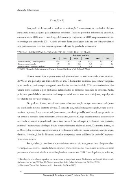 Revista Economia & Tecnologia - Universidade Federal do ParanÃ¡