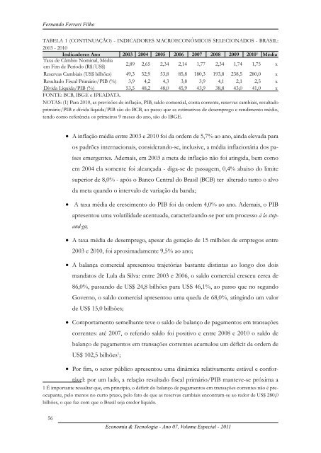 Revista Economia & Tecnologia - Universidade Federal do ParanÃ¡