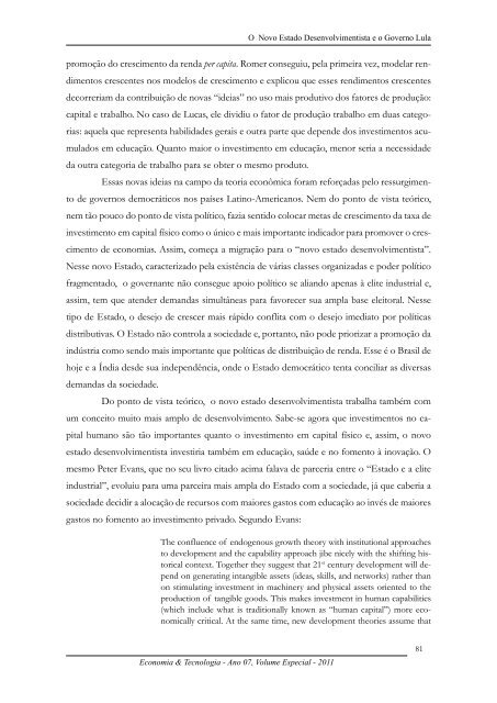 Revista Economia & Tecnologia - Universidade Federal do ParanÃ¡