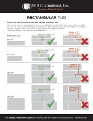 Porcelain Ceramic Rectangular Installation Guidelines - Natural Stone