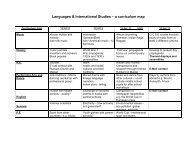 Languages & International Studies â a curriculum map