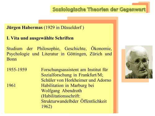 Gesellschaftstheorien Theorie des ... - Institut für Soziologie