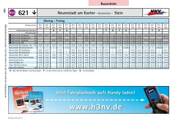 Linie 621: Neuenstadt