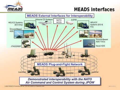 MEADS Program Update - The Medium Extended Air Defense System