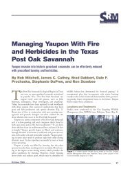 Managing Yaupon with Fire and Herbicides in the ... - Trinity Waters