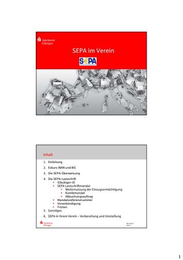 SEPA im Verein - Sparkasse Erlangen