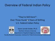 Overview of Federal Indian Policy - www4 - Northern Arizona ...