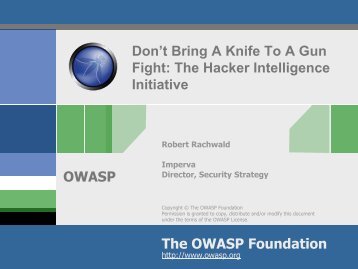 4. German OWASP Day, 17.11.2011, München : What are hackers ...
